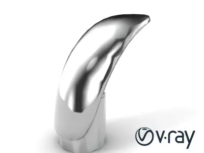 Curved Modern Streetlight Steel Design model pack Low-poly 3D model