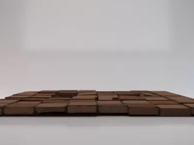 Brick Floor  Low-poly 3D model