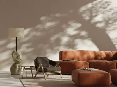 RockHaven Floor Lamp Low-poly 3D model