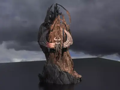 Arch angel Michael Cliff megastructure 3D model