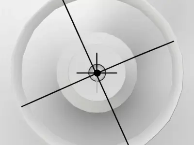Montclare White Table Lamp Low-poly 3D model