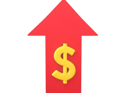 Price Up Symbol V1 004 Low-poly 3D model