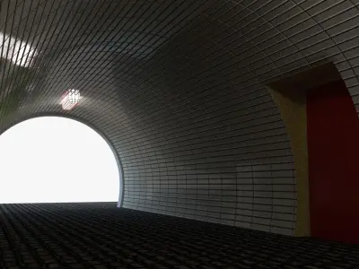 Pedestrian tunnel 3D model