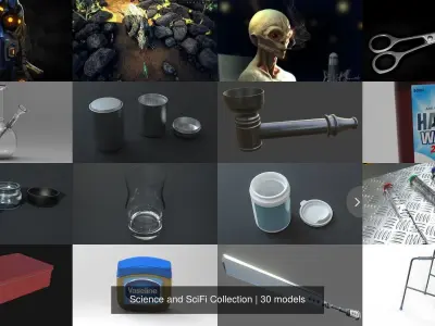 Science and Scifi 3D Model Collection 3D Model Pack