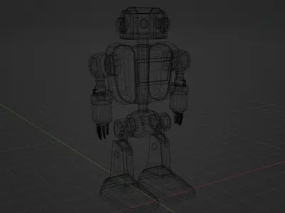 Damaged Robot - Game Ready Low-poly 3D model