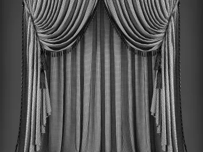 Curtain 3D model 336 Low-poly 3D model