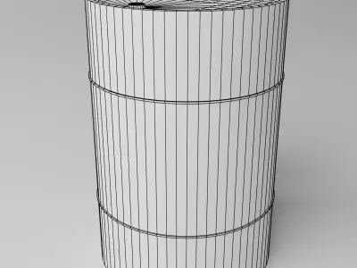 Oil Barrels with dirt Low-poly 3D model