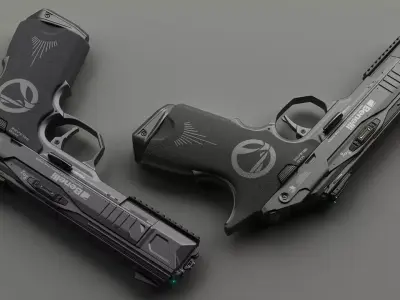 BEN - sci fi  handgun 3D model