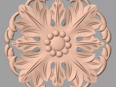 European furniture 3D relief models for CNC wood engraving E195 3D model