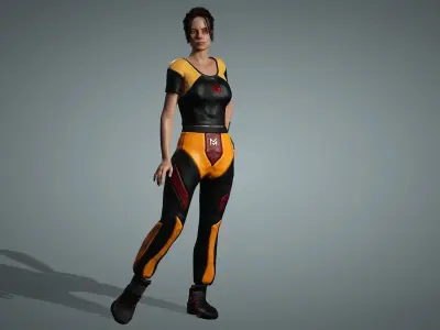 Scifi female 3D model purchase