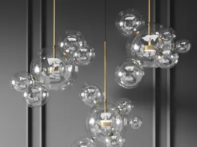 GIOPATO and COOMBES BOLLE BLS 6 LAMP PENDANT 3D model