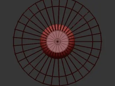 JARDIN gold caged ceiling light 3D model