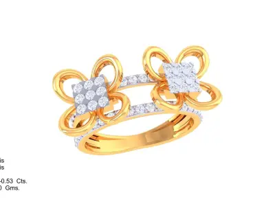 Women Ring  Render 3dm STL OBJ FBX Details 3D print model 405