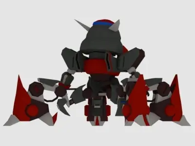 Super Mecha 4 - Azalong of Code Name AZ30 Low-poly 3D model