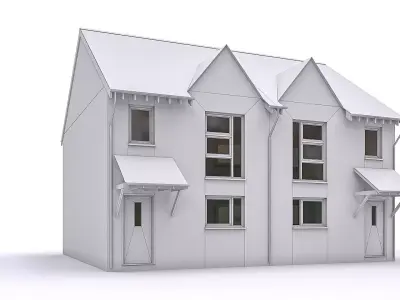 Townhouse 08 Low-poly 3D model purchase