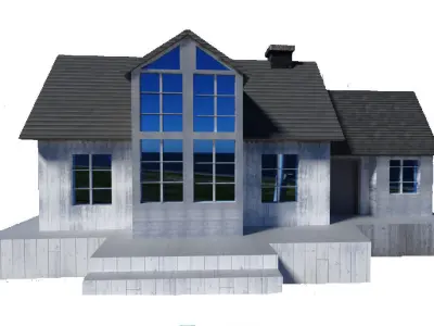 low poly house Low-poly 3D model