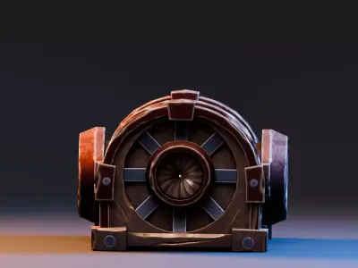 Interactive Object - Laser Barrier Low-poly 3D model