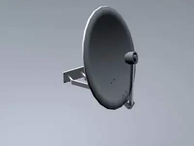 Parabolic Antenna Low-poly 3D model