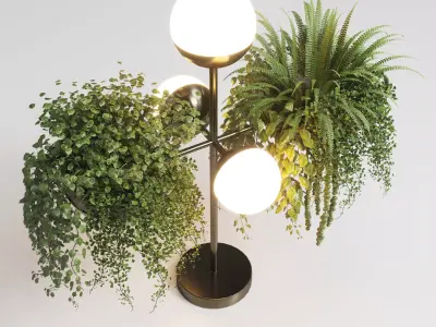 Table-light  plant Indoor  outdoor plants stand pot  3D model