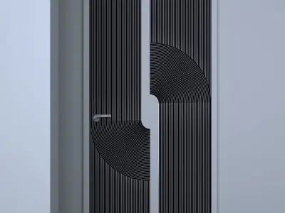 3d door modern interior design Low-poly 3D model