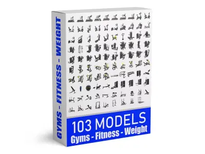 Technogym Collection V1 103 Models High Quality Gym Fitness 3D model
