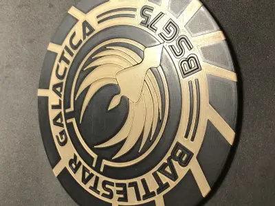 Battlestar Galactica BSG 75 Wall Plaque 3D print model