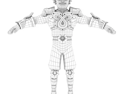 Cartoon Rigged Character 1 3D model