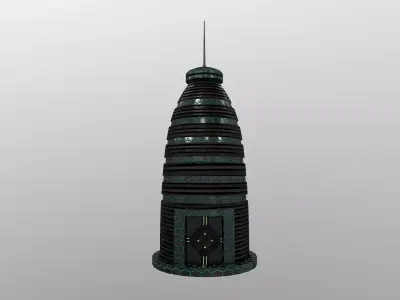 Cyberpunk City - Building 49 Low-poly 3D model