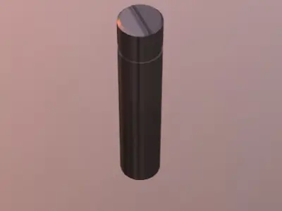 Minimalistic Metal Bollard  Low-poly 3D model