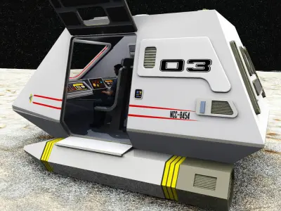 Shuttle Model XV sci-fi spaceship 3D model