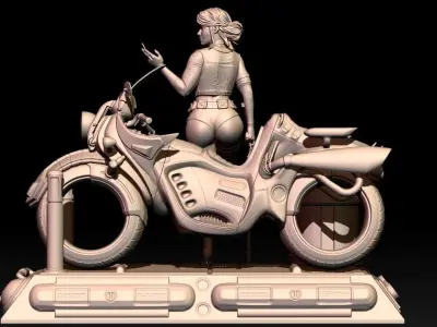 Ciri Cyberpunk style 3D print model