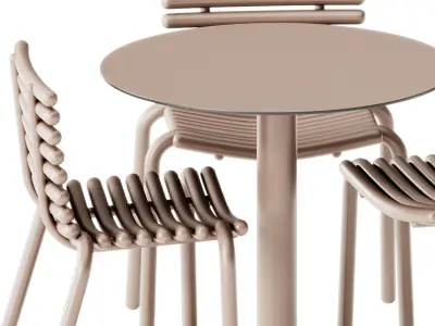 Mesa Mona Table and Tuba Dining Chair by Diabla 3D model