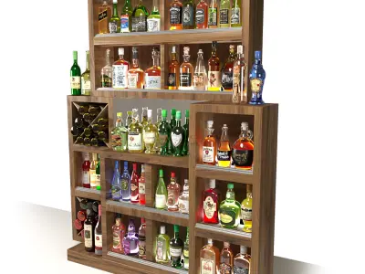 AlcoholStand liquor display cabinet 3D model