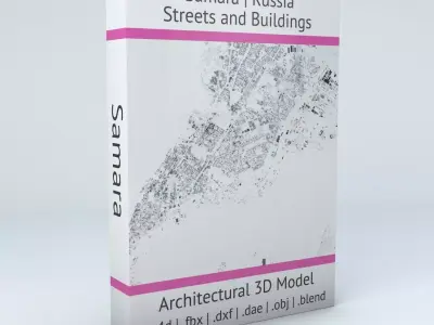 Samara Streets and Buildings 3D model