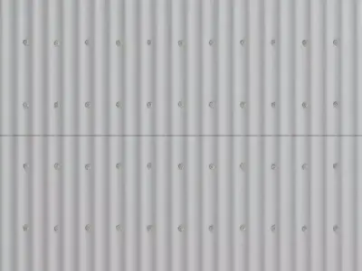 Painted Corrugated Metal PBR Seamless Texture