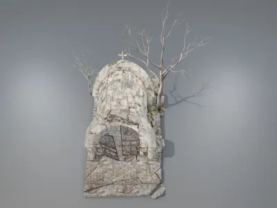 Cemetery door 3d model Low-poly 3D model