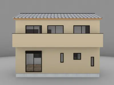 House model for background 30 Low-poly 3D model