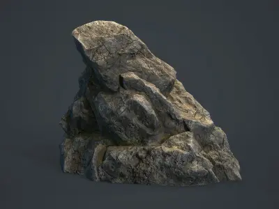 Boulders Collection PBR Game Ready stack of rocks Low-poly 3D model
