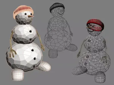 Snowman Character 3D Model 3D model
