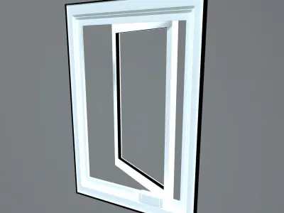 Real Dimension Casement Window Free low-poly 3D model