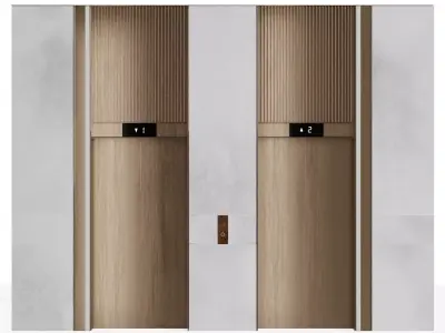 Lift Elevator hall Low-poly 3D model