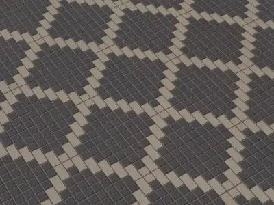 Geometric Mosaic Floor Tiles Texture