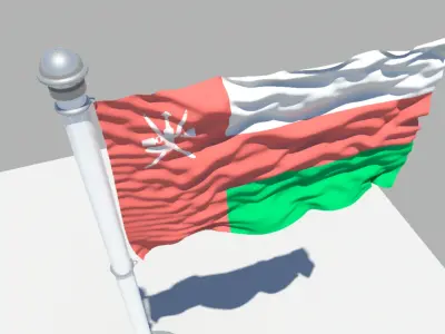 Oman flag 3D model