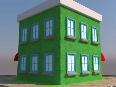 Cartoon House 3D model