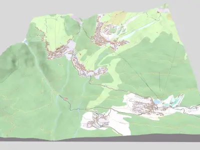 Cityscape Courchevel France  3D model