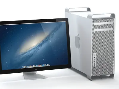 Apple Mac Pro and LED Cinema Display 3D model