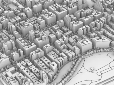 3D Print-Ready NYC Upper West Side Model 3D print model