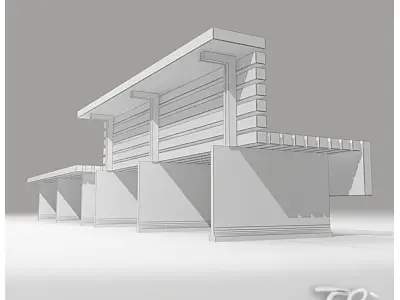 BENCH TEAK 3D model