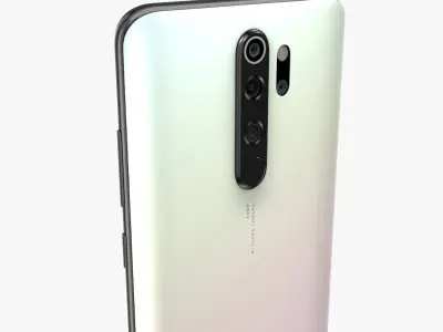 Xiaomi Redmi Note 8 Pro with 4 colors 3D model