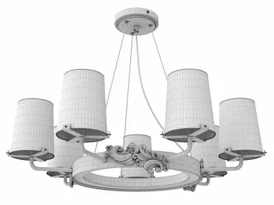 Pendant chandelier Maytoni Landmark MOD040PL-07CH 3D model